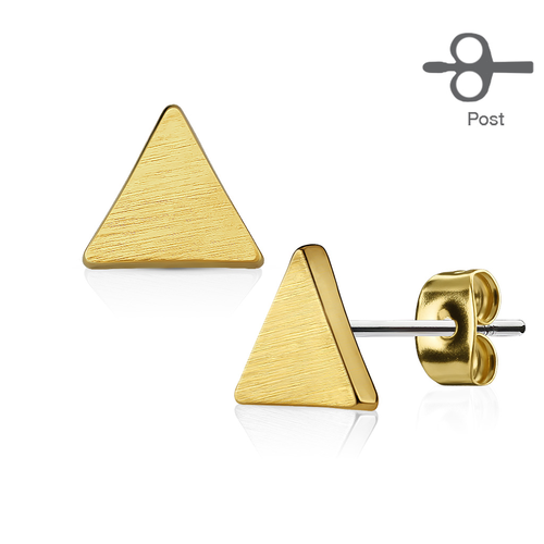 Surgical Steel Plated Triangle Studs